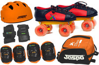 Jaspo Jaspo Velocity Pro Shoe Skates Combo SIZE 6 UK (shoe skates+ helmet+knee+elbow+wrist+bag)Foot length25.1 cms (For age group 12-13 years) Skating Kit
