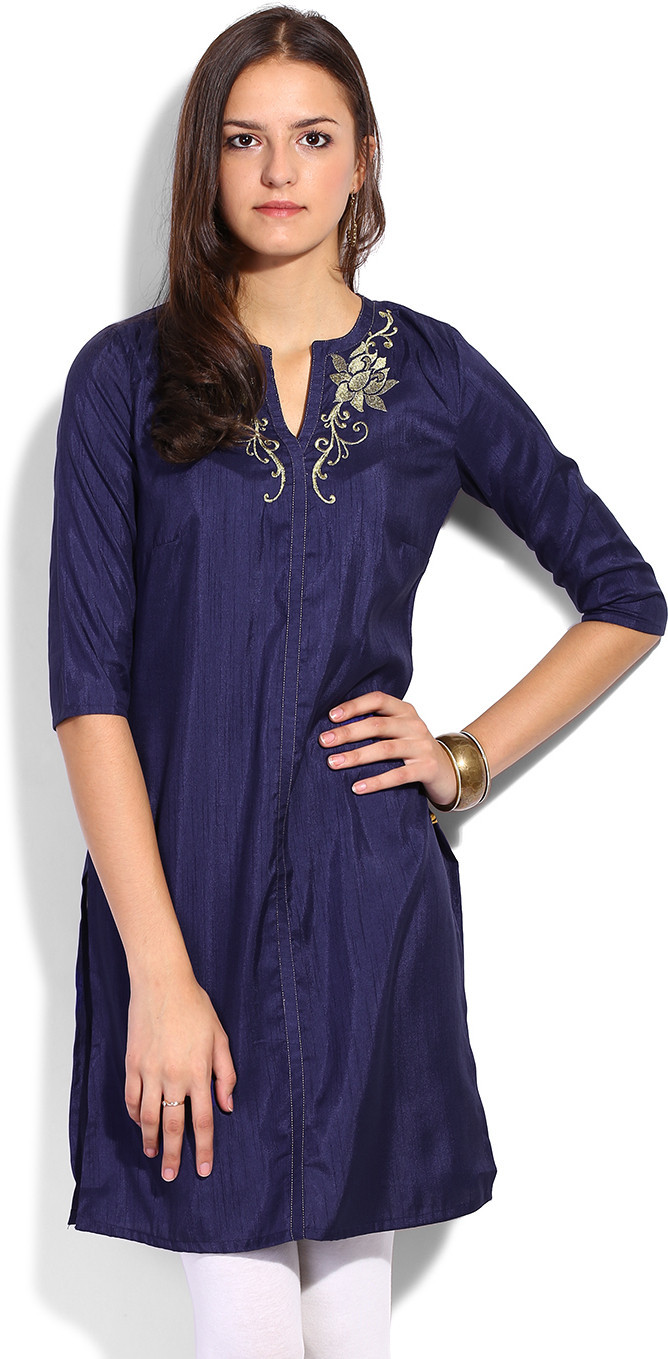 Aurelia Solid Womens Straight Kurta