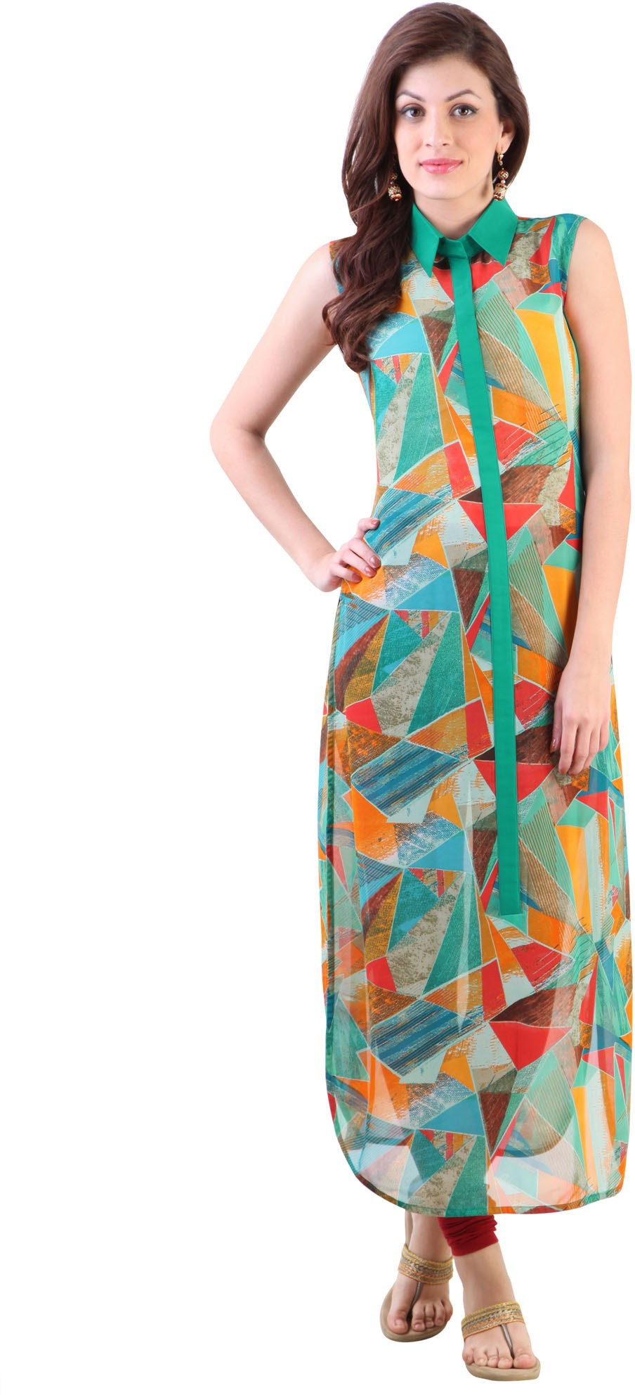 Libas Printed Womens Straight Kurta(Multicolor)