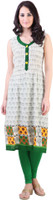 Libas Printed Women's A-line Kurta(White)
