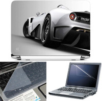 FineArts Car Back 3 in 1 Laptop Skin Pack With Screen Guard & Key Protector Combo Set(Multicolor) RS.269.00