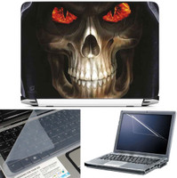 FineArts Grim Reaper Eye Effect 3 in 1 Laptop Skin Pack With Screen Guard & Key Protector Combo Set(Multicolor) RS.269.00
