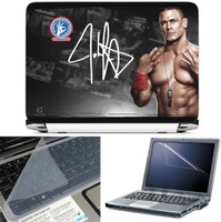 FineArts John Cena 3 in 1 Laptop Skin Pack With Screen Guard & Key Protector Combo Set(Multicolor) RS.269.00