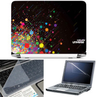FineArts Color Circles 3 in 1 Laptop Skin Pack With Screen Guard & Key Protector Combo Set(Multicolor) RS.269.00