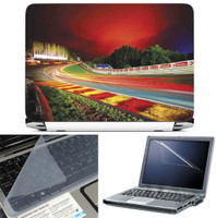 FineArts Spa Francorchamps Circuit 3 in 1 Laptop Skin Pack With Screen Guard & Key Protector Combo Set(Multicolor) RS.269.00