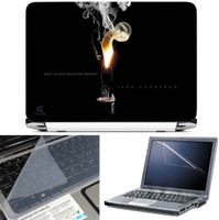 FineArts Donâ€™t Let Your Motivation Burnout 3 in 1 Laptop Skin Pack With Screen Guard & Key Protector Combo Set(Multicolor) RS.269.00