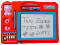 Nishi Double Sided Magic Slate For Kids With Counting Beads, Pen And Stamps(Multicolor) RS.241.00