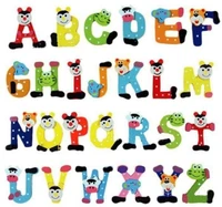 Kuhu Creations Wooden Alphabet Cartoon Magnet(Multicolor) RS.299.00