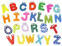 Kuhu Creations Wooden Alphabet Magnet(Multicolor) RS.299.00