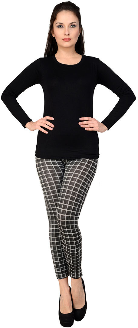 Sportelle USA India Womens Black, White Jeggings