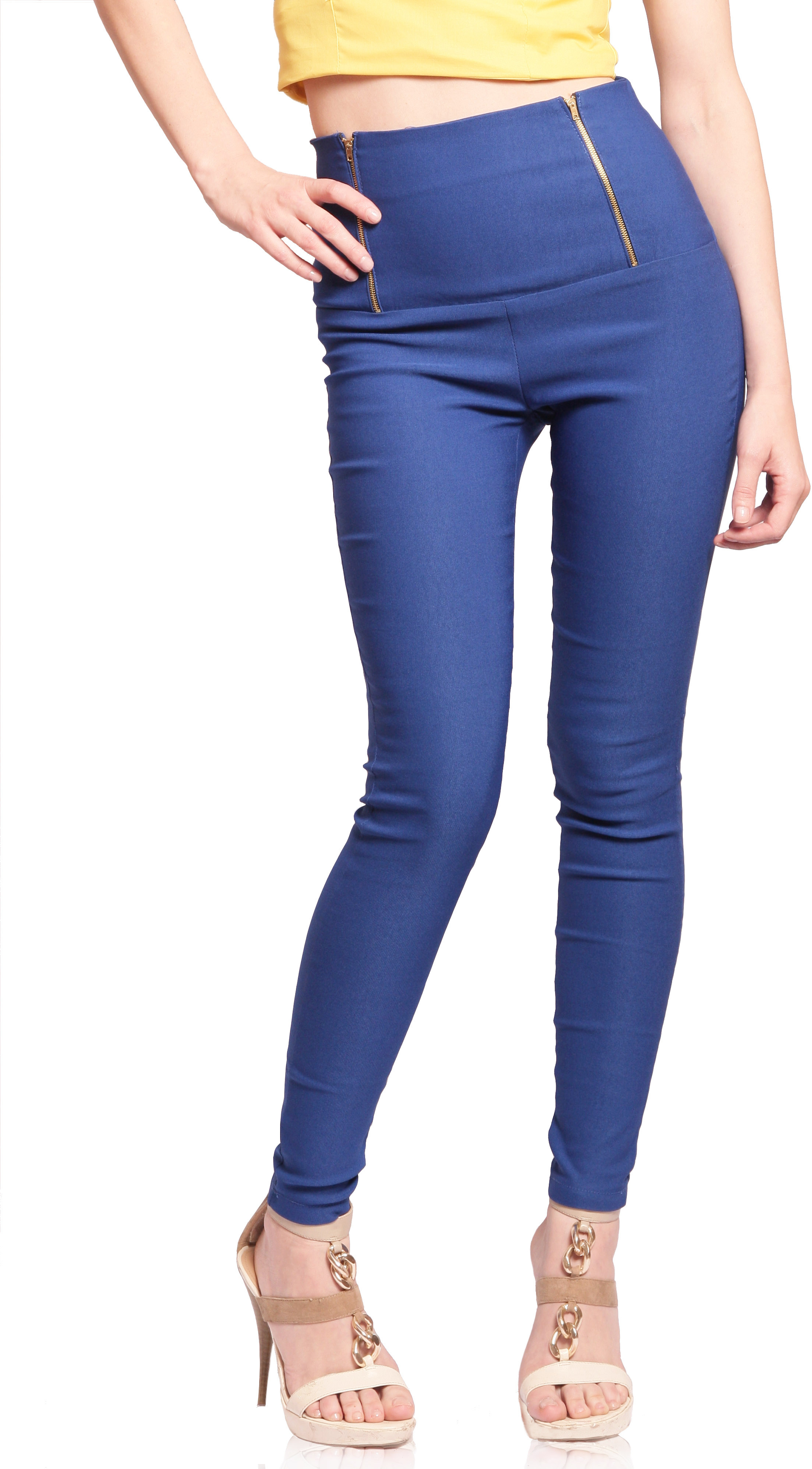 Miss Chase Womens Blue Jeggings