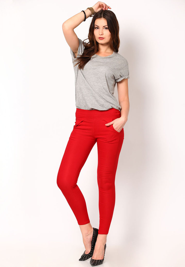Sportelle USA India Womens Red Jeggings