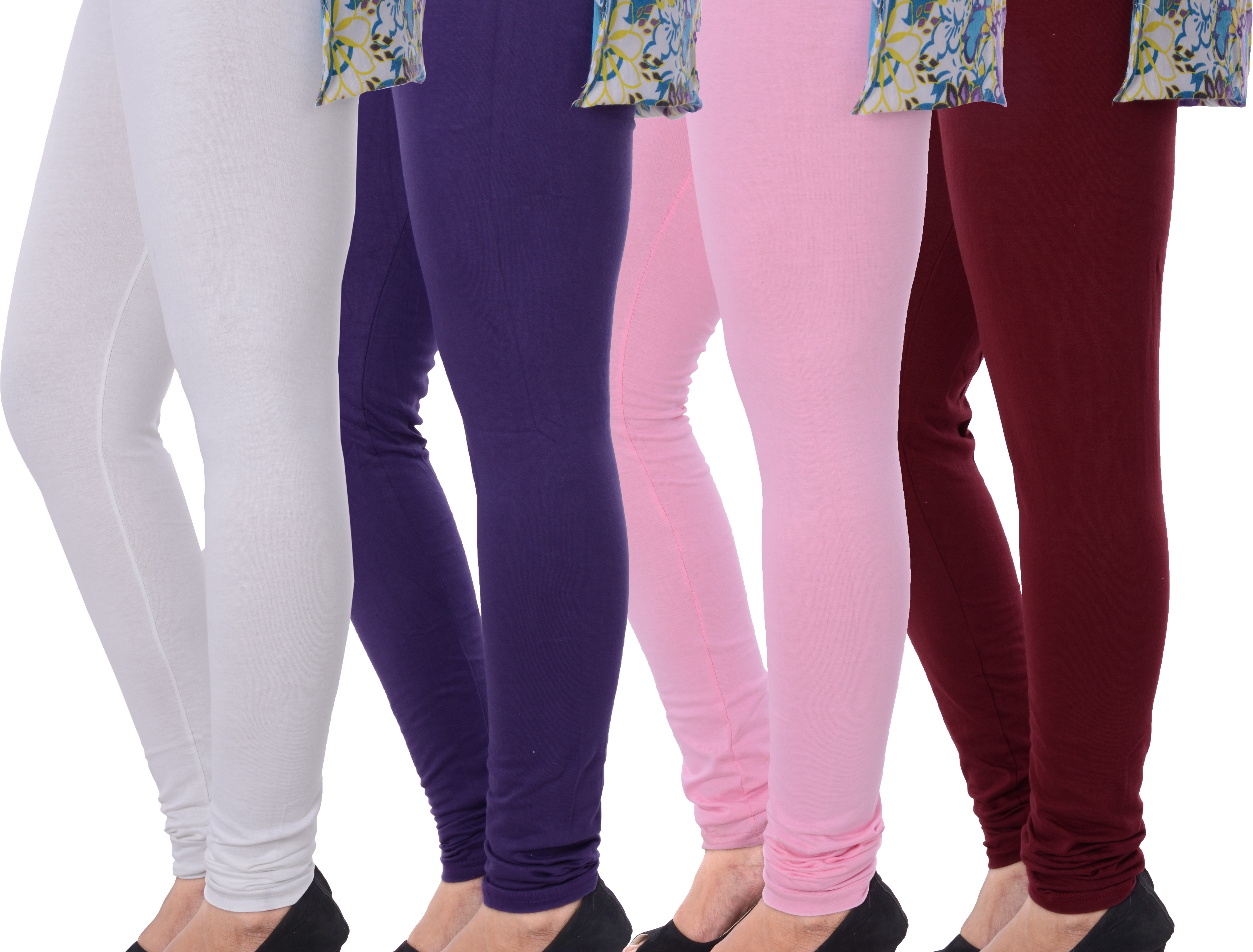 Grafion Womens Multicolor Leggings(Pack of 4)