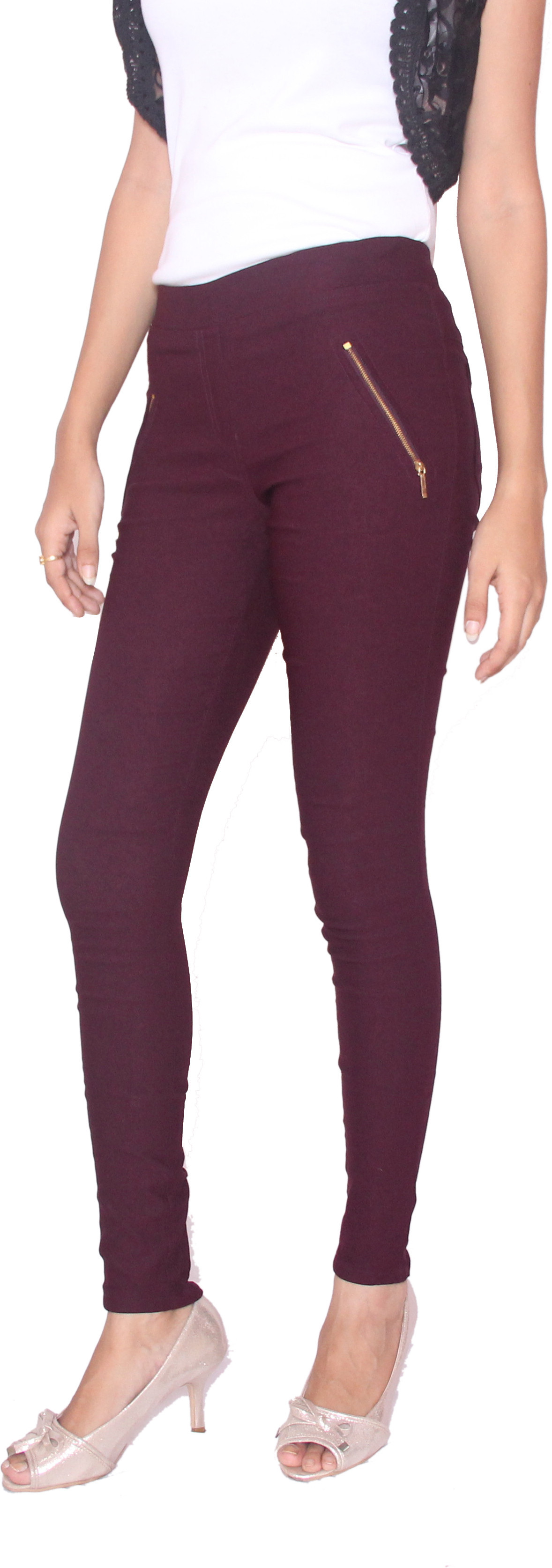 Fungus Womens Maroon Jeggings