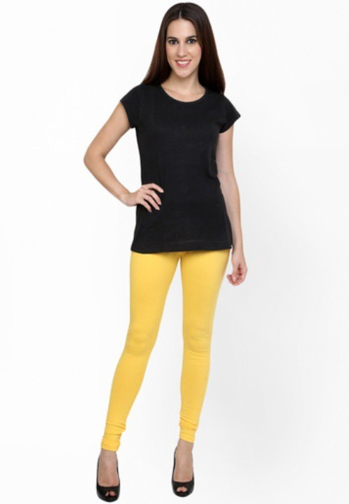 Not Bad Womens Yellow Leggings