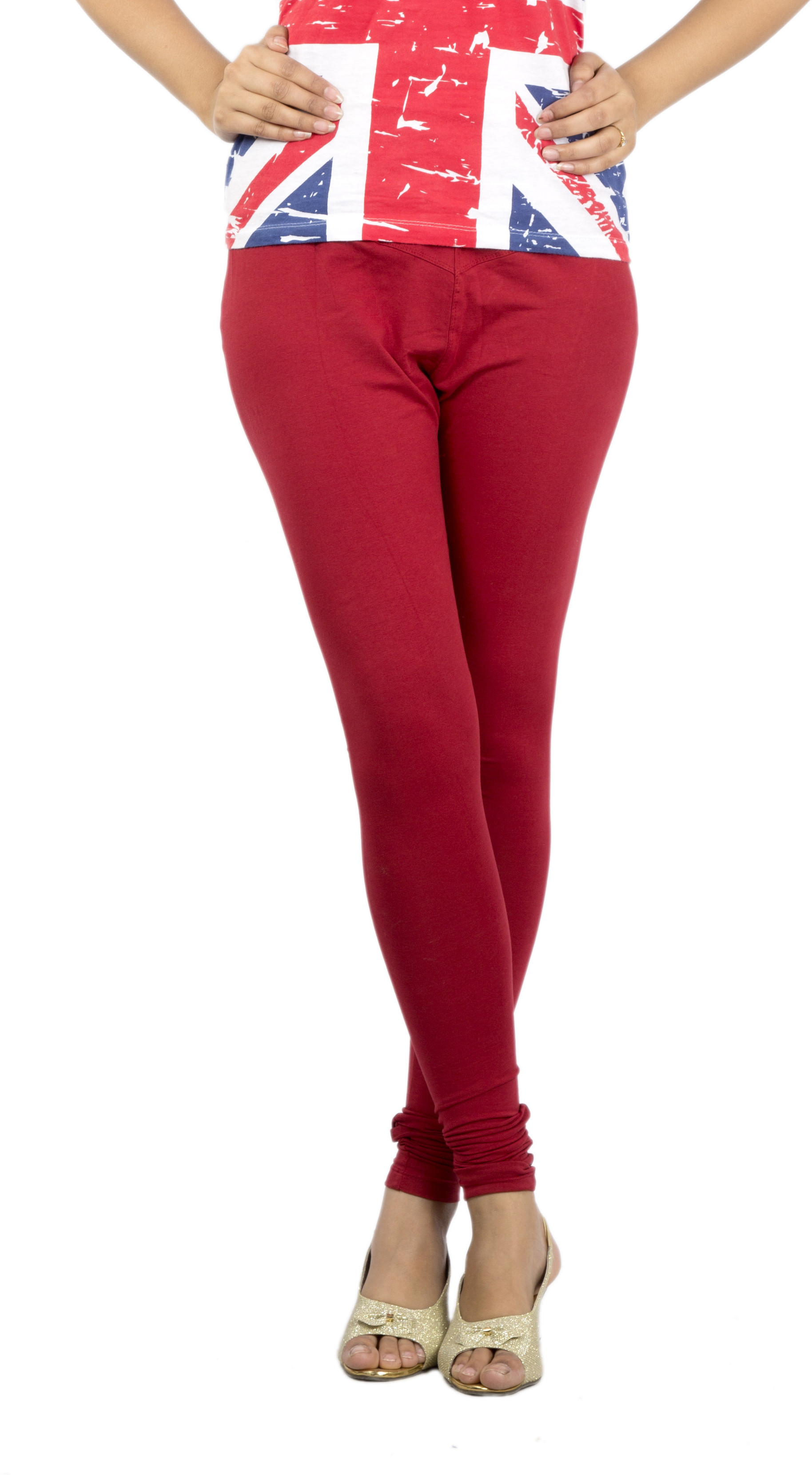 Jublee Womens Maroon Leggings