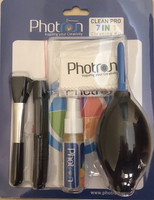 Photron New Professional Clean Pro 7 IN 1 Multi-Purpose Cleaning Kit for Cameras, Lenses, Binoculars, LCD, Laptops, Desktops, Keyboards, etc, Includes Micro-Fibre Cloth, Brush, Liquid Solution, Powerful Dust Blower, Cotton Swabs, Magic Lenspen & Cleaning Tissue  Lens Cleaner(20 ml, 5 x 5 inch, Pack RS.1490.00