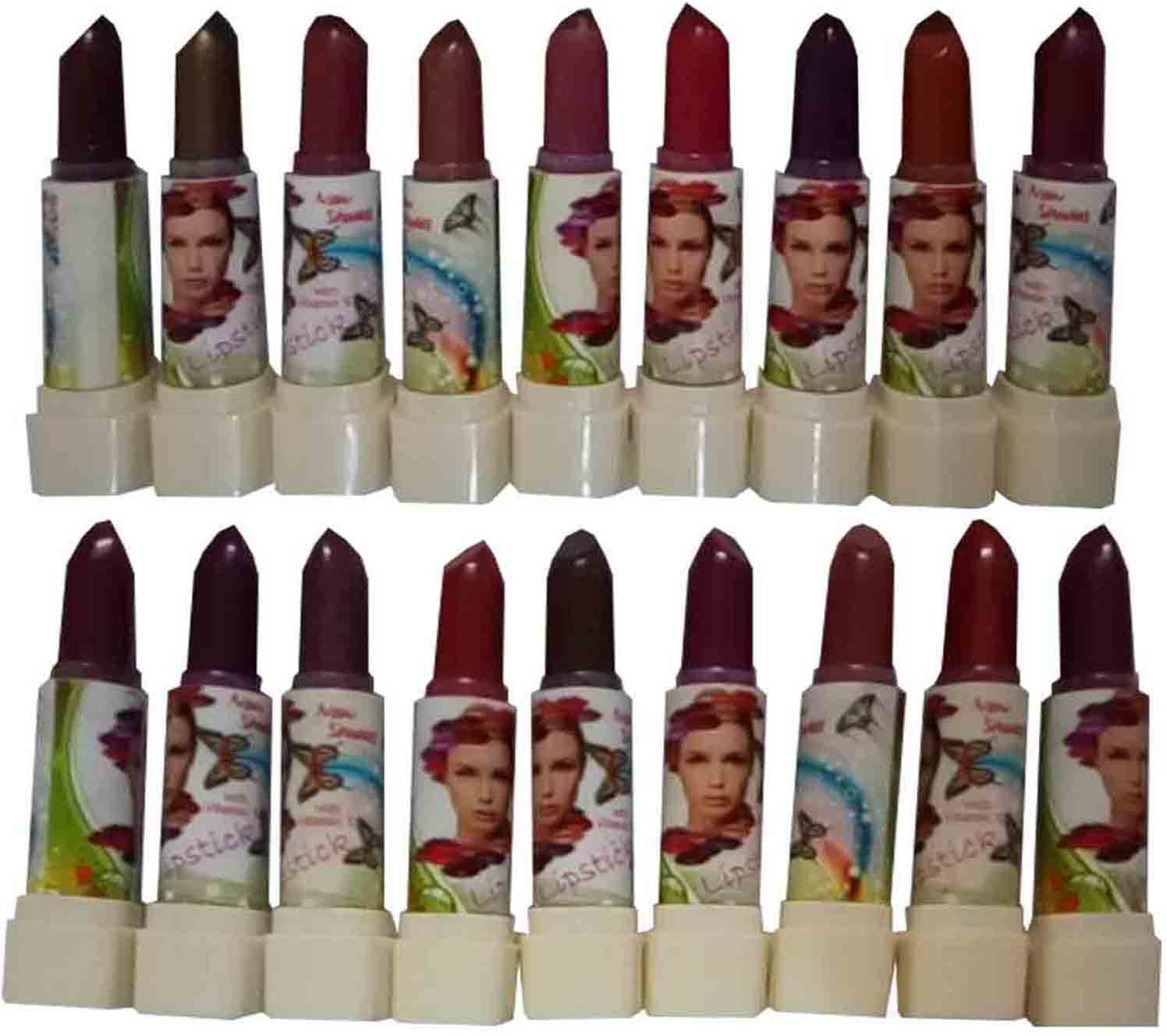 Kwality Beautiful Lipstick Pack-LOF- of 18(72 g, 18 Multicolor)