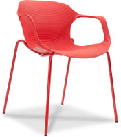 Durian ZANE-RED Synthetic Fiber Living Room Chair(Finish Color - Crimson Red)