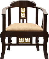 ExclusiveLane Teak Wood Solid Wood Living Room Chair(Finish Color - Walnut Brown)