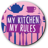 Seven Rays My Kitchen My Rules Fridge Magnet(Pack of 1, Multicolor)