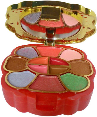 ADS ADS-6Eyeshadow::2Blusher::2CompactPowder::4LipColor::1Puff::1Mirror::Makeupkit(Pack of 1)