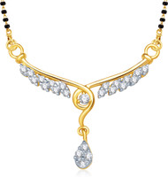 VK Jewels VK Jewels Eshnika Gold and Rhodium plated Mangalsutra Pendant Alloy Mangalsutra