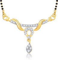 VK Jewels VK Jewels Dwisha Gold and Rhodium plated Mangalsutra Pendant Alloy Mangalsutra