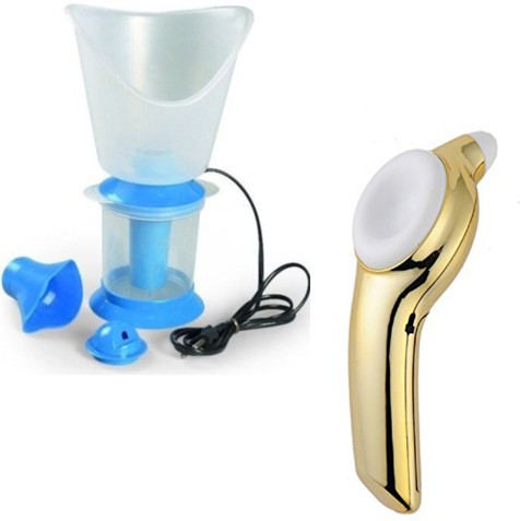 Deemark DC166 combo of Vaporizer with eye exercise Massager(White, Yellow)