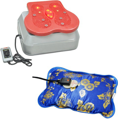 Deemark DC186 combo of blood circulation machine with warm bag as freebie Massager(Grey, Blue)