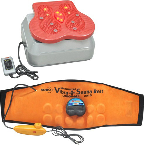 Deemark DC187 combo of blood circulation machine with sauna belt as freebie Massager(Grey, Orange)