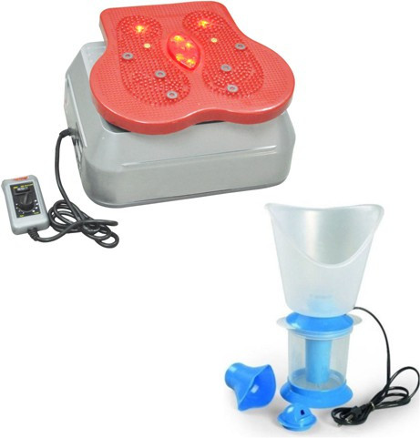 Deemark DC185 combo of blood circulation machine with Vaporizer as freebie Massager(Grey, White)