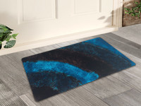 Story@home Polyester Door Mat Brick(Blue, Medium)