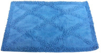 Kaksh Cotton Floor Mat Cotton Mat(Blue, Large)