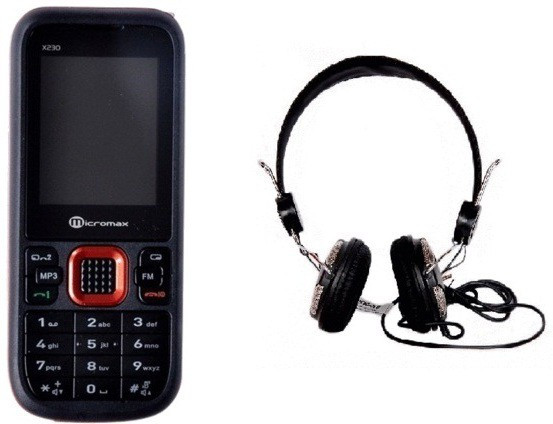 Micromax MMX X230 with Envent Headphone(Black)