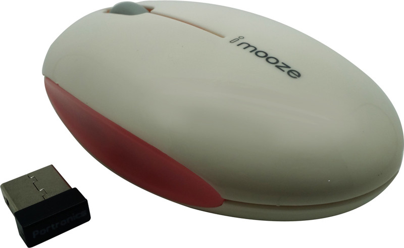 Portronics iMooze POR 204 Wireless Mouse(USB, White & Pink) RS.699 (30.00% Off) - Flipkart