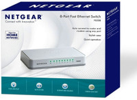 Netgear FS208 8 Port Fast Ethernet Network Switch(White)