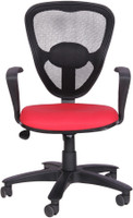 Woodstock India Plastic Office Chair(Black, Red) RS.4999.00