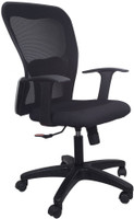 Hetal Enterprises Synthetic Fiber Office Chair(Black)
