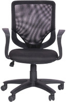 Woodstock India Plastic Office Chair(Black, Black) RS.4999.00