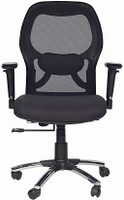 Woodstock India Plastic Office Chair(Black, Black) RS.6999.00