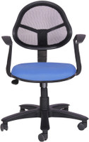 Woodstock India Plastic Office Chair(Black, Blue) RS.4999.00