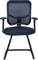 Woodstock India Plastic Office Chair(Black, Black) RS.4999.00