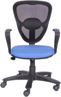 Woodstock India Plastic Office Chair(Black, Blue) RS.4999.00