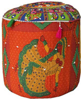 Monas Engineered Wood Pouf(Finish Color - Multicolor) RS.849.00