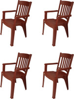 Supreme Wisdom Plastic Outdoor Chair(Finish Color - Brown)