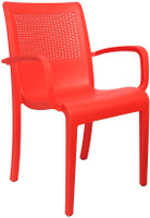 Cello Furniture Plastic Outdoor Chair(Finish Color - Red)