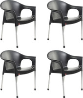 Cello Furniture Plastic Cafeteria Chair(Finish Color - Black)