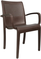 Cello Furniture Plastic Outdoor Chair(Finish Color - Brown)