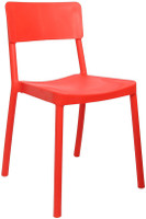 Cello Furniture Plastic Cafeteria Chair(Finish Color - Red)